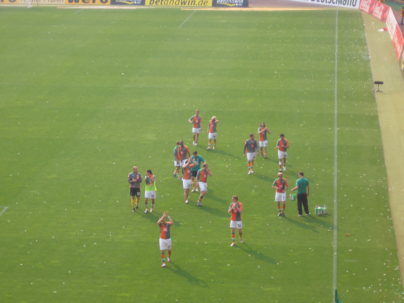 Letztes Heimspiel feiern